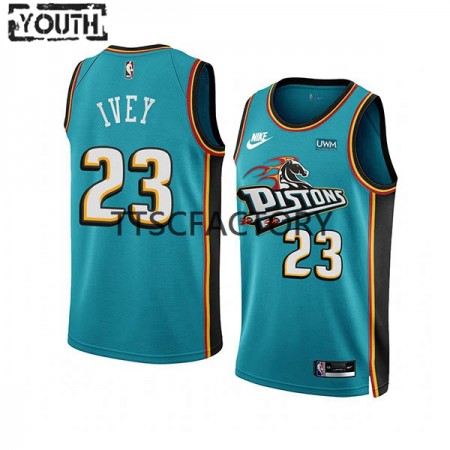 Detroit Pistons Jaden Ivey 23 Nike 2022-23 Classic Edition Teal Pelipaidat Swingman - Lasten